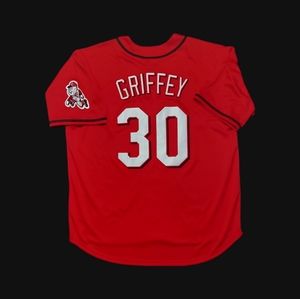 Ken Griffey Jr Jersey Cincinnati Reds 2005 Mens Throwback Stitched NEW SALE!🎁